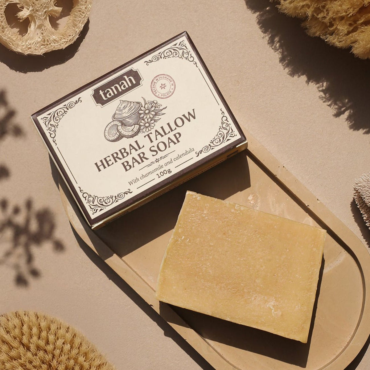 "Herbal Tallow" - mydło w kostce (100g)