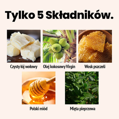 "Minty Tallow" - miętowy balsam do ust (15ml)
